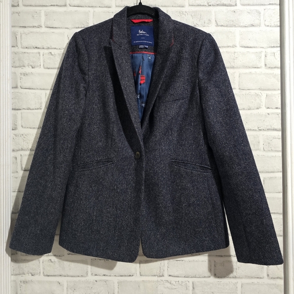 EUC Boden Moon Tweed Blazer Grey size 10 - Picture 2 of 9